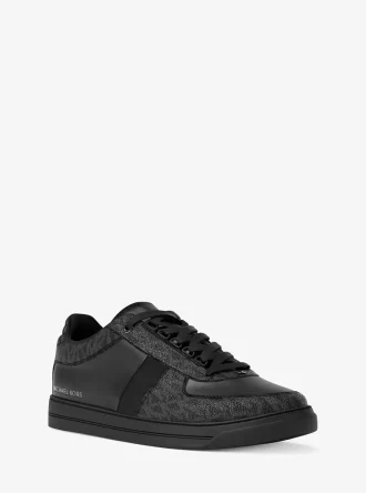 Brady Signature Logo and Leather Sneaker