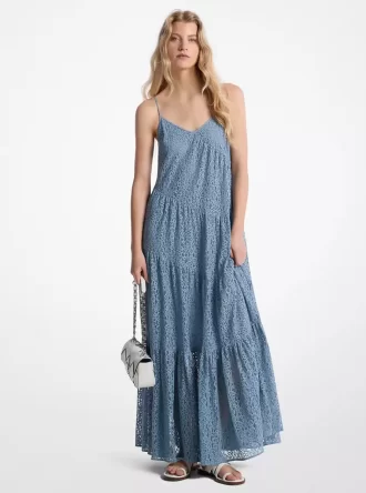Floral Lace Tiered Slip Dress