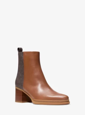 Lex Leather and Signature Logo Boot Lex Leather and Signature Logo Boot