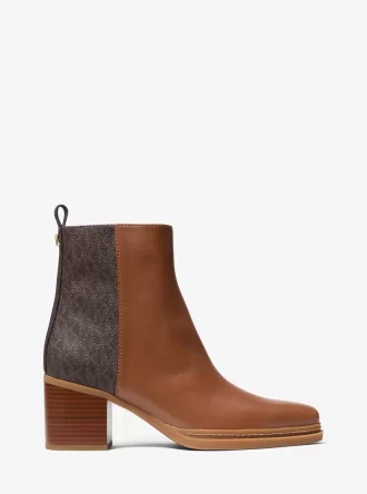 Lex Leather and Signature Logo Boot Lex Leather and Signature Logo Boot